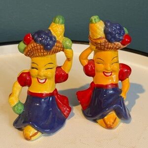 Vintage anthropomorphic Chiquita Banana Carmen Miranda Salt & Pepper Shakers